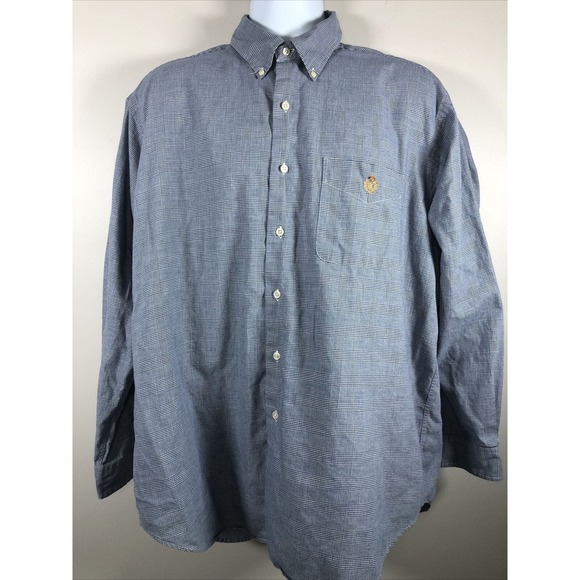 Lauren Ralph Lauren Men's Long Sleeve Button Down Royal Crest Decal Size L - Picture 1 of 10